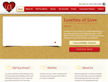 Tablet Screenshot of lunchesoflove.net